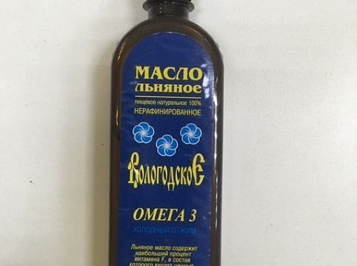 Масло льняное вологодское пищевое натуральное 100% нерафинированное